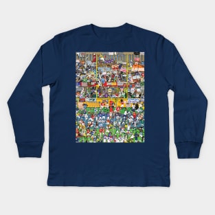 Gridiron Mishmash Kids Long Sleeve T-Shirt